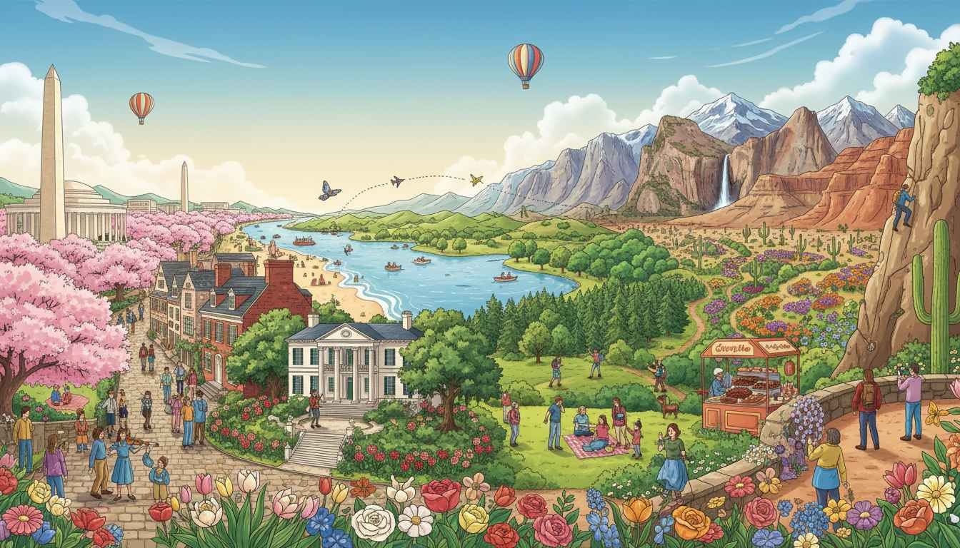 places to visit in spring in usa
