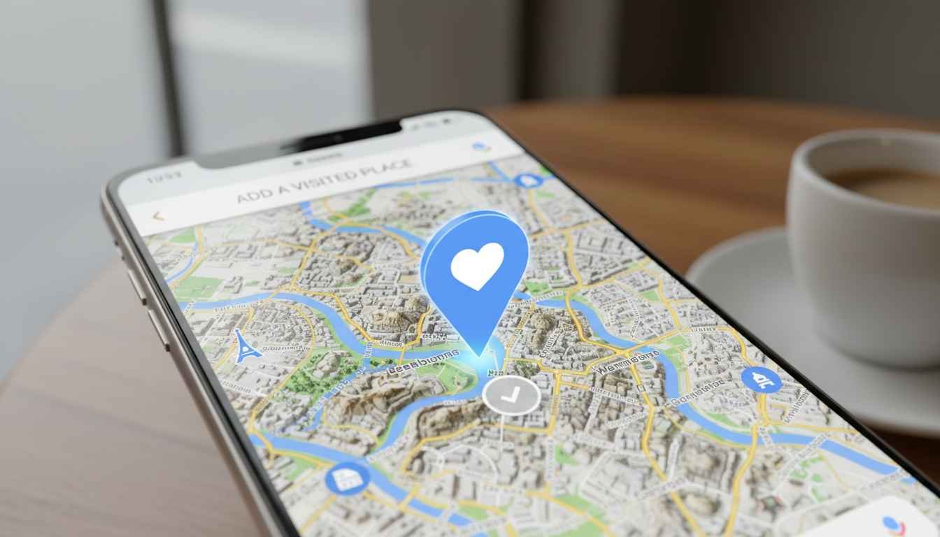how to add places visited on google maps