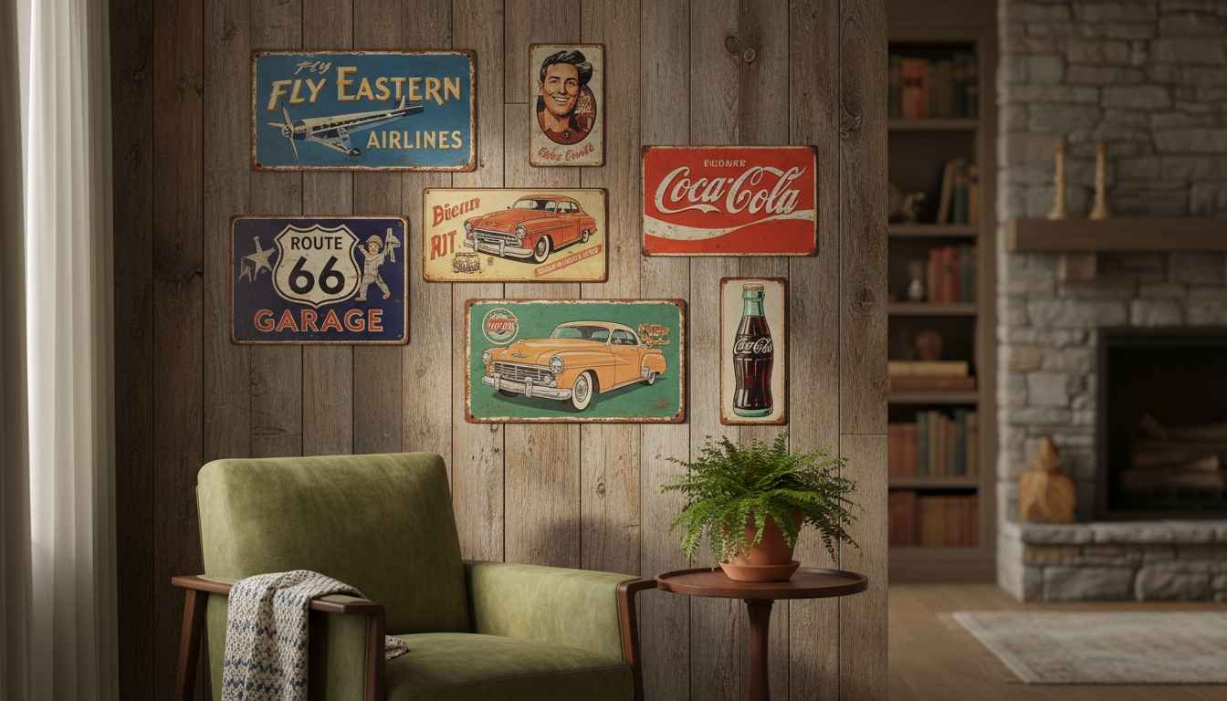 vintage metal signs for home decor